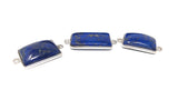 3 Pcs Lapis Lazuli Connectors, Gemstone Connectors, Bezel Connectors, Jewelry Supplies, Jewelry Making, Jewelry Findings, Lapis Lazuli Links
