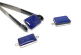 3 Pcs Lapis Lazuli Connectors, Gemstone Connectors, Bezel Connectors, Jewelry Supplies, Jewelry Making, Jewelry Findings, Lapis Lazuli Links