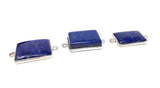 3 Pcs Lapis Lazuli Connectors, Gemstone Connectors, Bezel Connectors, Jewelry Supplies, Jewelry Making, Jewelry Findings, Lapis Lazuli Links