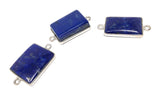 3 Pcs Lapis Lazuli Connectors, Gemstone Connectors, Bezel Connectors, Jewelry Supplies, Jewelry Making, Jewelry Findings, Lapis Lazuli Links