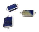 3 Pcs Lapis Lazuli Connectors, Gemstone Connectors, Bezel Connectors, Jewelry Supplies, Jewelry Making, Jewelry Findings, Lapis Lazuli Links