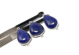 3 Pcs Lapis Lazuli Connectors, Gemstone Connectors, Bezel Connectors, Jewelry Supplies, Jewelry Making, Jewelry Findings, Lapis Lazuli Links