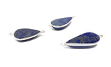 3 Pcs Lapis Lazuli Connectors, Gemstone Connectors, Bezel Connectors, Jewelry Supplies, Jewelry Making, Jewelry Findings, Lapis Lazuli Links