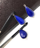 3 Pcs Lapis Lazuli Connectors, Gemstone Connectors, Bezel Connectors, Jewelry Supplies, Jewelry Making, Jewelry Findings, Lapis Lazuli Links
