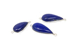 3 Pcs Lapis Lazuli Connectors, Gemstone Connectors, Bezel Connectors, Jewelry Supplies, Jewelry Making, Jewelry Findings, Lapis Lazuli Links