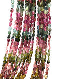 13" Tourmaline Gemstone Beads Natural Watermelon Tourmaline Beads Wholesale Jewelry Supplies Bulk Beads for DIY Jewelry Making, 5x4mm-7x5mm