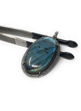 Diamond Pendant, Labradorite Pendant, Gemstone Pendant, Labradorite, Gemstone Jewelry, Sterling Silver Pendant, Gemstone Diamond Pendant