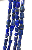 Lapis Lazuli Beads, Gemstone Beads, Bulk Wholesale Beads, Nugget Beads, Jewelry Supplies, 9x6mm-12x10mm, 12.5" Strand