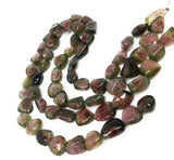 Natural Watermelon Tourmaline Beads, Gemstone Beads, Wholesale Bulk Beads, Jewelry Supplies 13" Strand