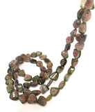 Natural Watermelon Tourmaline Beads, Gemstone Beads, Wholesale Bulk Beads, Jewelry Supplies 13" Strand
