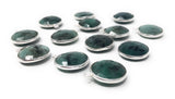 5Pcs Emerald Gemstone Charms, Sterling Silver Bracelet Charms for DIY Jewelry Making, May Birthstone , 19.5x16mm