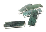 Emerald Charms, Gemstone Charms, Sterling Silver Charms, Jewelry Making, Jewelry Supplies, Add a Charm, DIY Earrings, 31.75X10.5mm, 1 Pc