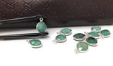 Emerald Gemstone Charms, Sterling Silver Charms for DIY Jewelry Making, Bulk Jewelry Supplies, May Birthstone Charms, 5 Pcs Lot 15.5X10mm