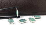 5Pcs Emerald Connectors, Gemstone Connectors, Sterling Silver Connectors, Jewelry Making, Jewelry Supplies, Bracelet Connectors, 20X10mm