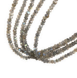 Labradorite Gemstone Beads, Bulk Wholesale Beads for Jewelry Making, Natural Faceted Labradorite Beads , 13" Strand