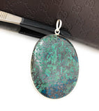 Natural Azurite Malachite Pendant, Genuine Gemstone Sterling Silver Pendant, Wholesale Jewelry for DIY Jewelry Making