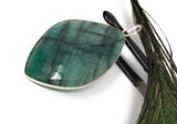 Emerald Sterling Silver Pendant, Natural Gemstone Pendant, Emerald Pendant, May Birthstone Jewelry, Wholesale DIY Jewelry Making