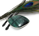 Natural Emerald Sterling Silver Pendant, Gemstone Pendant, Emerald Pendant, May Birthstone Pendant, Wholesale DIY Jewelry Making