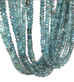 7.5" Natural Tourmaline Gemstone Beads, Paraiba Color Tourmaline Beads, Indicolite Tourmaline Beads, Bulk Wholesale Beads, 3mm - 4.5mm