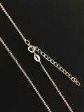 Sterling Silver Necklace Chain, Silver Link Chain 1.5mm, Jewelry Findings, Wholesale DIY Jewelry Making Supplies, 18" Plus 2" Extender Chain
