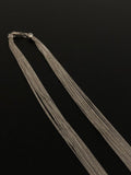 Sterling Silver Necklace Chain, Multi Strand Silver Chain, Jewelry Findings, Wholesale DIY Jewelry Making Supplies, 18" 925 Silver Chain
