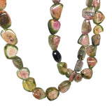 Natural watermelon tourmaline beads strand with pink and green bi color gemstones, AAA multicolor tourmaline for luxury jewelry making by Akstar Gems