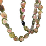 Natural watermelon tourmaline beads strand with pink and green bi color gemstones, AAA multicolor tourmaline for luxury jewelry making by Akstar Gems