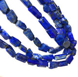 Lapis Lazuli Beads, Gemstone Beads, Bulk Wholesale Beads, Nugget Beads, Jewelry Supplies, 9x6mm-12x10mm, 12.5" Strand