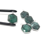 Green Emerald pendant charms for necklaces , bracelets and earrings