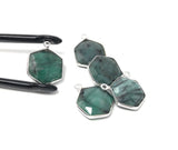 Green Emerald pendant charms for necklaces , bracelets and earrings