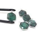 Green Emerald pendant charms for necklaces , bracelets and earrings