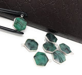 4Pcs /5Pcs Emerald Gemstone Charms, Sterling Silver Charms, May Birthstone DIY Jewelry Making Supplies, 20x15.25mm
