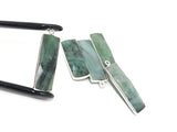Emerald Charms, Gemstone Charms, Sterling Silver Charms, Jewelry Making, Jewelry Supplies, Add a Charm, DIY Earrings, 31.75X10.5mm, 1 Pc