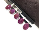 Sterling Silver Pink Sapphire Pendant, Natural Gemstone Pendants, Wholesale Jewelry Supplies for DIY Jewelry Making, Gifts for Her