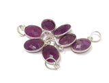 Sterling Silver Pink Sapphire Pendant, Natural Gemstone Pendants, Wholesale Jewelry Supplies for DIY Jewelry Making, Gifts for Her