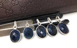 Blue Sapphire Gemstone Pendant, September Birthstone Pendant, Spiritual Healing Crystal Chakra Balancing Silver Pendant, DIY Jewelry Making