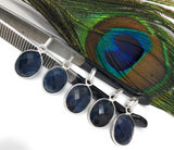 Blue Sapphire Gemstone Pendant, September Birthstone Pendant, Spiritual Healing Crystal Chakra Balancing Silver Pendant, DIY Jewelry Making