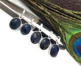 Blue Sapphire Gemstone Pendant, September Birthstone Pendant, Spiritual Healing Crystal Chakra Balancing Silver Pendant, DIY Jewelry Making