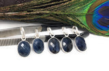 Blue Sapphire Gemstone Pendant, Silver Healing Crystal Jewelry, Spiritual Third Eye Chakra Balancing Pendant, September Birthstone Jewelry