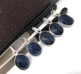 Blue Sapphire Gemstone Pendant, September Birthstone Pendant, Spiritual Healing Crystal Chakra Balancing Silver Pendant, DIY Jewelry Making