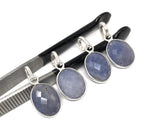 Sterling Silver Blue Sapphire Gemstone Pendant, September Birthstone Pendant, Spiritual healing Crystal Jewelry, Third Eye Chakra Balancing
