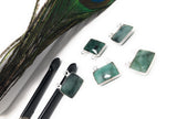 Natural Emerald Gemstone Connector, Sterling Silver Connectors, Wholesale Jewelry Findings for Jewelry Making, Jewelry Supplies, 14x13mm