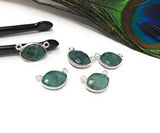 Natural Emerald Gemstone Connector, Sterling Silver Connectors, Jewelry Findings for Jewelry Making, Bulk Jewelry Supplies, Sakota Emerald