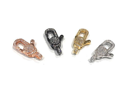 Micro Pave Clasps, Pave Lobster Claw Clasps, CZ Pave Clasps, Pave Findings, Lobster Clasps, Pave Lobster Clasp, Jewelry Findings, 24x9.5x5mm