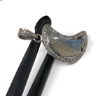 Labradorite Pendant, Gemstone Pendant, Diamond Pendant, Silver Pendant, Moon Shape Labradorite Diamond Pendant, Sterling Silver Jewelry