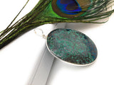 Natural Azurite Malachite Pendant, Genuine Gemstone Sterling Silver Pendant, Wholesale Jewelry for DIY Jewelry Making