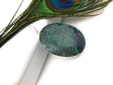 Natural Azurite Malachite Pendant, Genuine Gemstone Sterling Silver Pendant, Wholesale Jewelry for DIY Jewelry Making