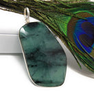 Emerald Pendant, Sterling Silver Pendant, Gemstone Pendant, May Birthstone Jewelry, Wholesale DIY Jewelry Making