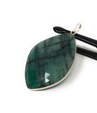 Emerald Sterling Silver Pendant, Natural Gemstone Pendant, Emerald Pendant, May Birthstone Jewelry, Wholesale DIY Jewelry Making