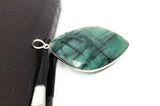 Emerald Sterling Silver Pendant, Natural Gemstone Pendant, Emerald Pendant, May Birthstone Jewelry, Wholesale DIY Jewelry Making